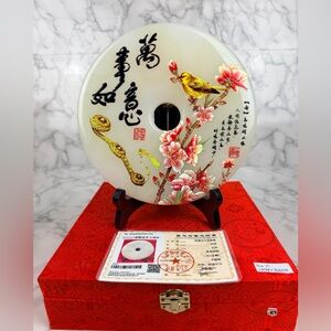 Certified Real Jade Plate with Certificate